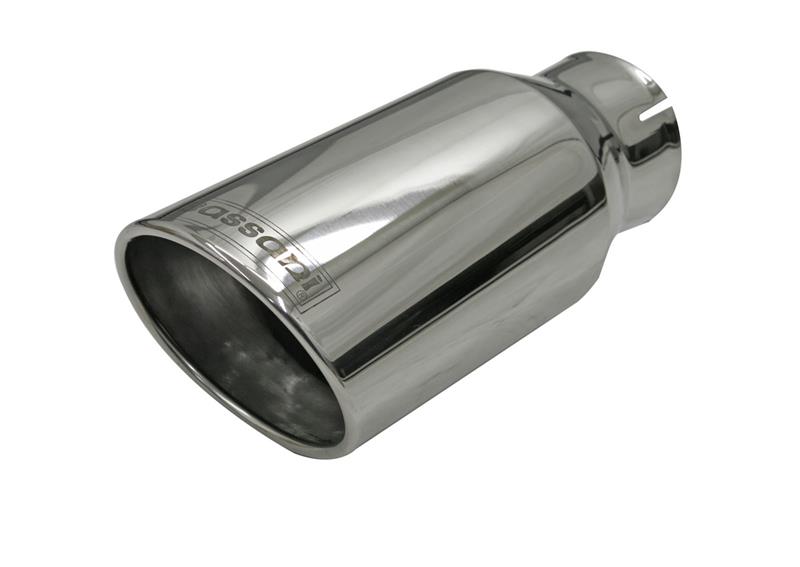 5" Oval, 31/2" Inlet Polished Stainless Steel Exhaust Tip 1